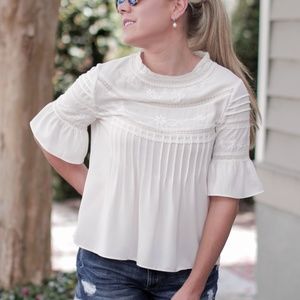 White Blouse w/ Bell Sleeve